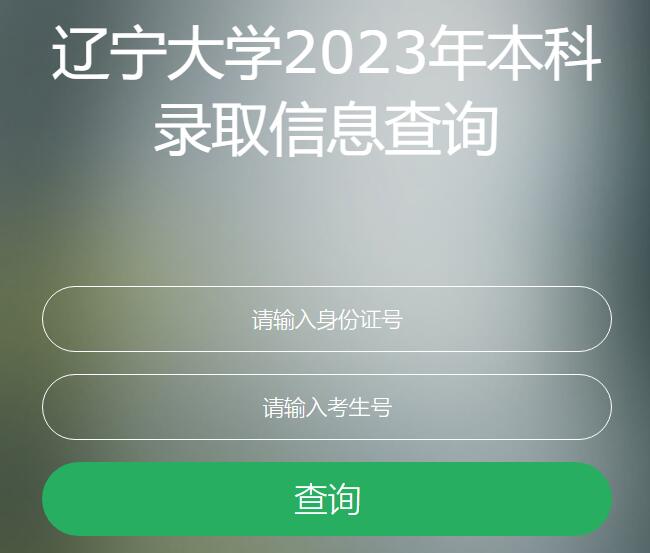 辽宁大学2023年本科录取信息查询http://swm.lnu.edu.cn/nemt